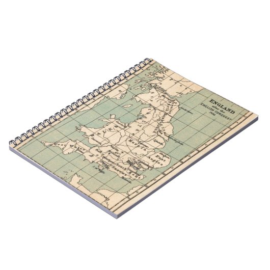 Old England Map Notizblock (Linke Seite)