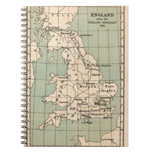 Old England Map Notizblock