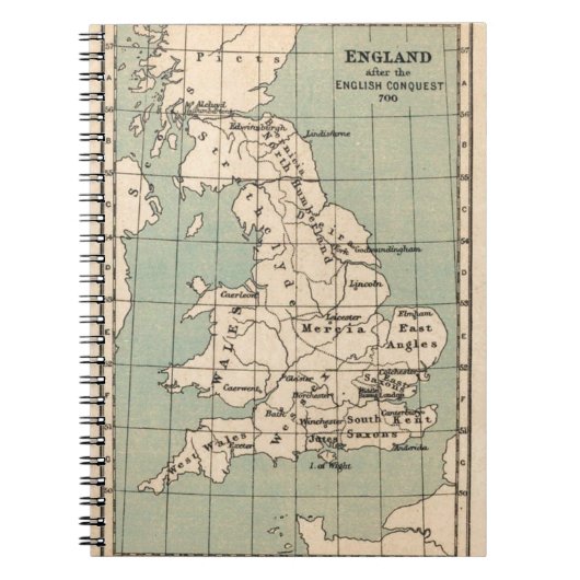 Old England Map Notizblock (Vorderseite)