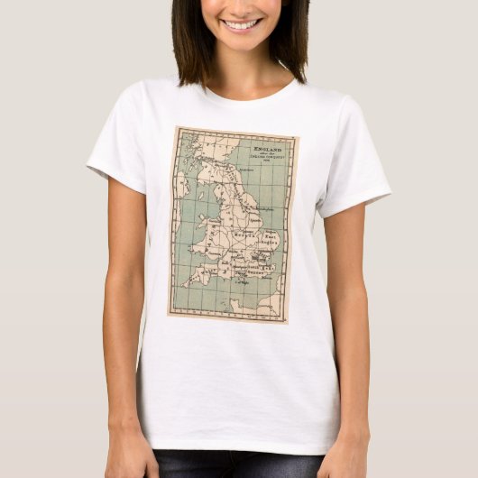 Old England Map T-Shirt (Vorderseite)
