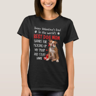 Old English Bulldog Best Dog Mama Valentinstag Fu T-Shirt