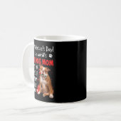 Old English Bulldog Dog Mom Valentines Day Fu Kaffeetasse (Vorderseite Links)