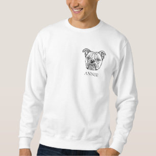 Old English Bulldog Hand Zeichnend Personalisiert Sweatshirt