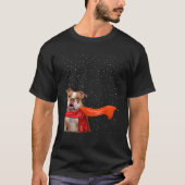 Old English Bulldog Hund Winter Christmas Sweater T-Shirt (Vorderseite)