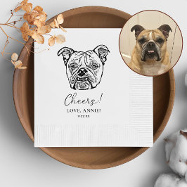 Old English Bulldog Personalisiert Cheers Napkins Serviette