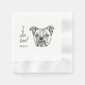 Old English Bulldog Personalisiert tue ich auch Serviette (Vorderseite)