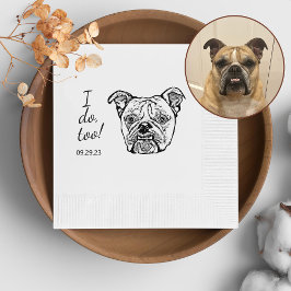 Old English Bulldog Personalisiert tue ich auch Serviette