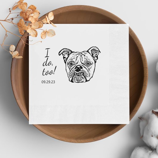 Old English Bulldog Personalisiert tue ich auch Serviette
