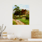 Old English Country Hütte Poster (Küche)