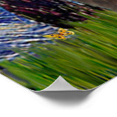 Old English (F) - Starry Night Poster (Ecke)