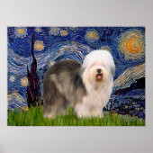 Old English (F) - Starry Night Poster (Vorne)