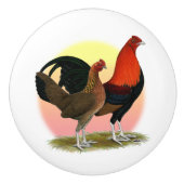 Old English Game Bantam: BB Red Keramikknauf (Vorderseite)