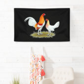 Old English Game Bantam: Red Pyle Banner (Insitu)