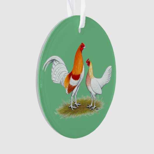 Old English Game Bantam: Red Pyle Ornament (Vorderseite)