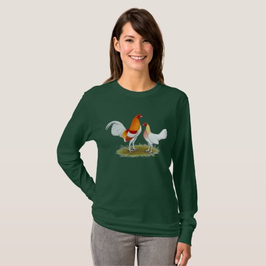 Old English Game Bantam: Red Pyle T-Shirt (Vorne ganz)