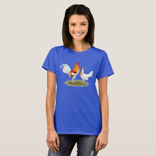 Old English Game Bantam: Red Pyle T-Shirt (Vorne ganz)