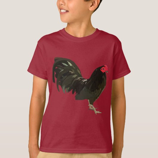 Old English game Bantam Rooster, Black T - Shirt (Vorderseite)
