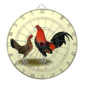 Old English Game Bantams: BB Red Pair Dartscheibe (vorne)