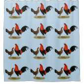 Old English Game Bantams: BB Red Pair Duschvorhang (Vorderseite)