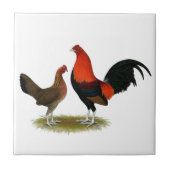 Old English Game Bantams:  BB Red Pair Fliese (Vorderseite)