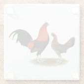 Old English Game Bantams: BB Red Pair Glasuntersetzer (Rückseite)