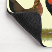 Old English Game Bantams: BB Red Pair Mousepad (Ecke)