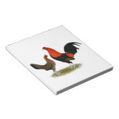 Old English Game Bantams: BB Red Pair Notizblock (angewinkelt)