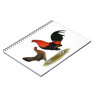 Old English Game Bantams: BB Red Pair Notizblock
