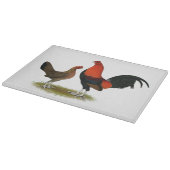 Old English Game Bantams: BB Red Pair Schneidebrett (Ecke)