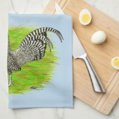 Old English Game Barred Chickens Geschirrtuch (Viertel Falte)