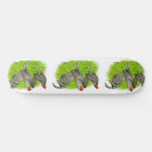 Old English Game Barred Chickens Skateboard (Horizontal)