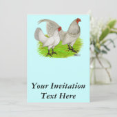 Old English Game Self Blue Einladung (Stehend Vorderseite)