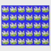 Old English Game Self Blue Geschenkpapier (Flach)