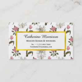 Old English Garden Vintag Floral Muster Visitenkarte