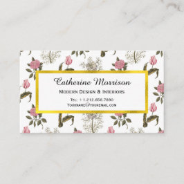 Old English Garden Vintag Floral Muster Visitenkarte