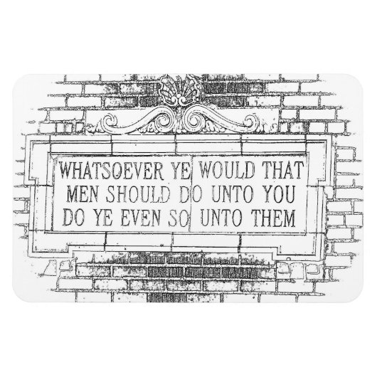 Old English Golden Rule Kühlschrank Magnet (Horizontal)