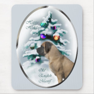 Old English Mastiff Christmas Geschenke Mousepad
