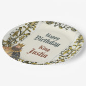 Old English Medieval Renaissance King Birthday  Pappteller (Schrägansicht)