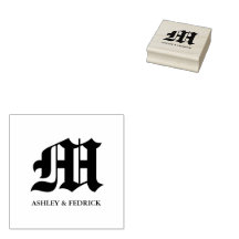 Old English Monogram Bride & Groom Wedding