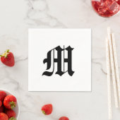 Old English Monogram Initial Serviette (Beispiel)