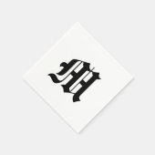 Old English Monogram Initial Serviette (Ecke)