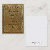 Old English Parchment background Visitenkarte (Vorne/Hinten)