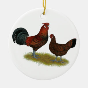 Old English Pheasant Fowl Keramik Ornament