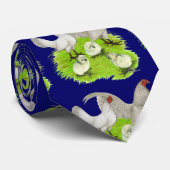 Old English Self Blue Bantam Family Krawatte (Gerollt)