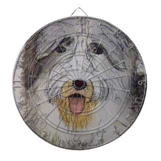 Old English Sheep Doppy Welpe Dartscheibe