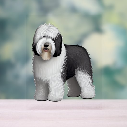 Old English Sheepdog 10 Acrylschild (Neutral)
