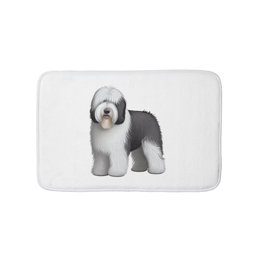 Old English Sheepdog 10 Badematte (Vorderseite)