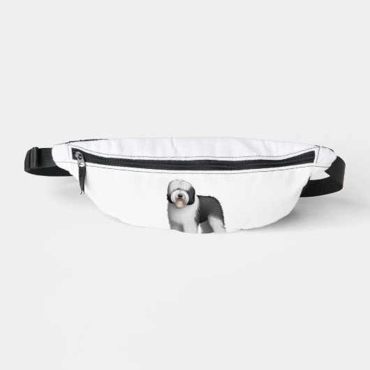 Old English Sheepdog 10 Bauchtasche (Vorderseite)