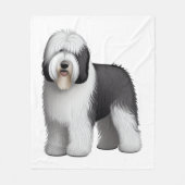 Old English Sheepdog 10 Fleecedecke (Vorderseite)