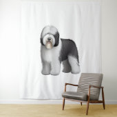 Old English Sheepdog 10 Wandteppich (Beispiel)